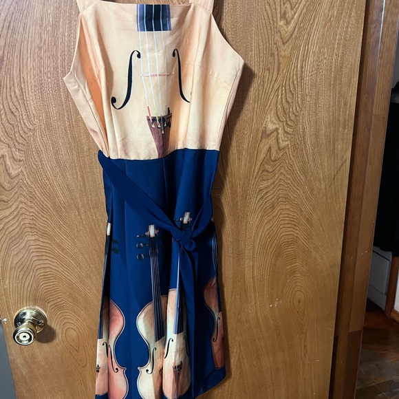 Musical Instrument Print Dress - Picture 3 of 11